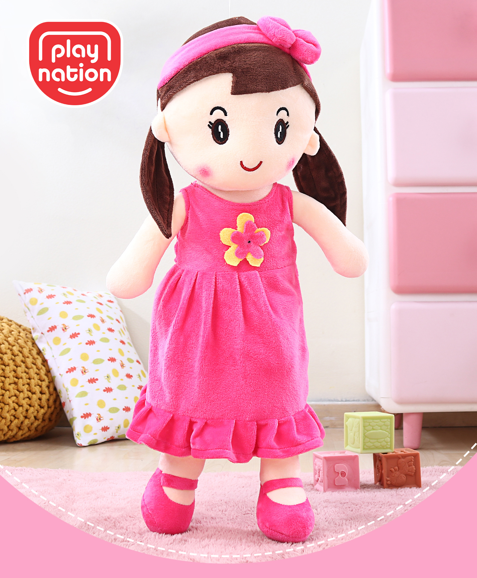 Play Nation Emma Candy Doll Pink - Height 60 cm
