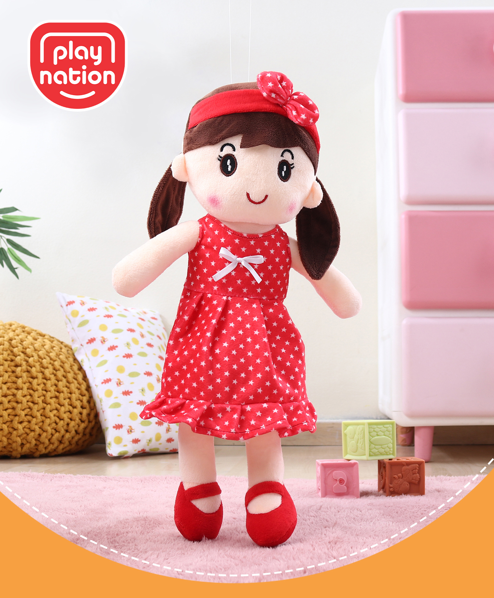 Play Nation Emma Candy Doll Red - Height 45 cm