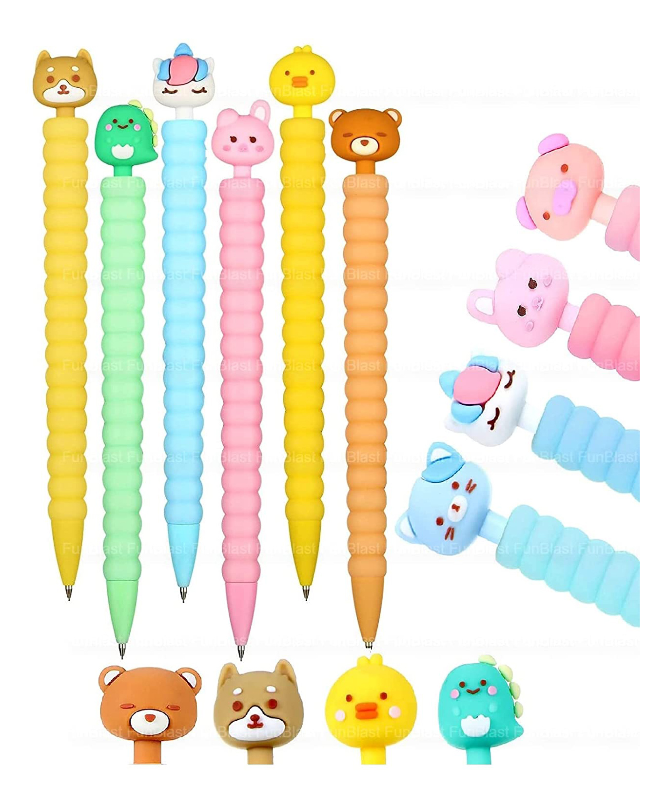 FunBlast Animal Design Mechanical Pencils Set Pack of 6 - Multicolour-image-18