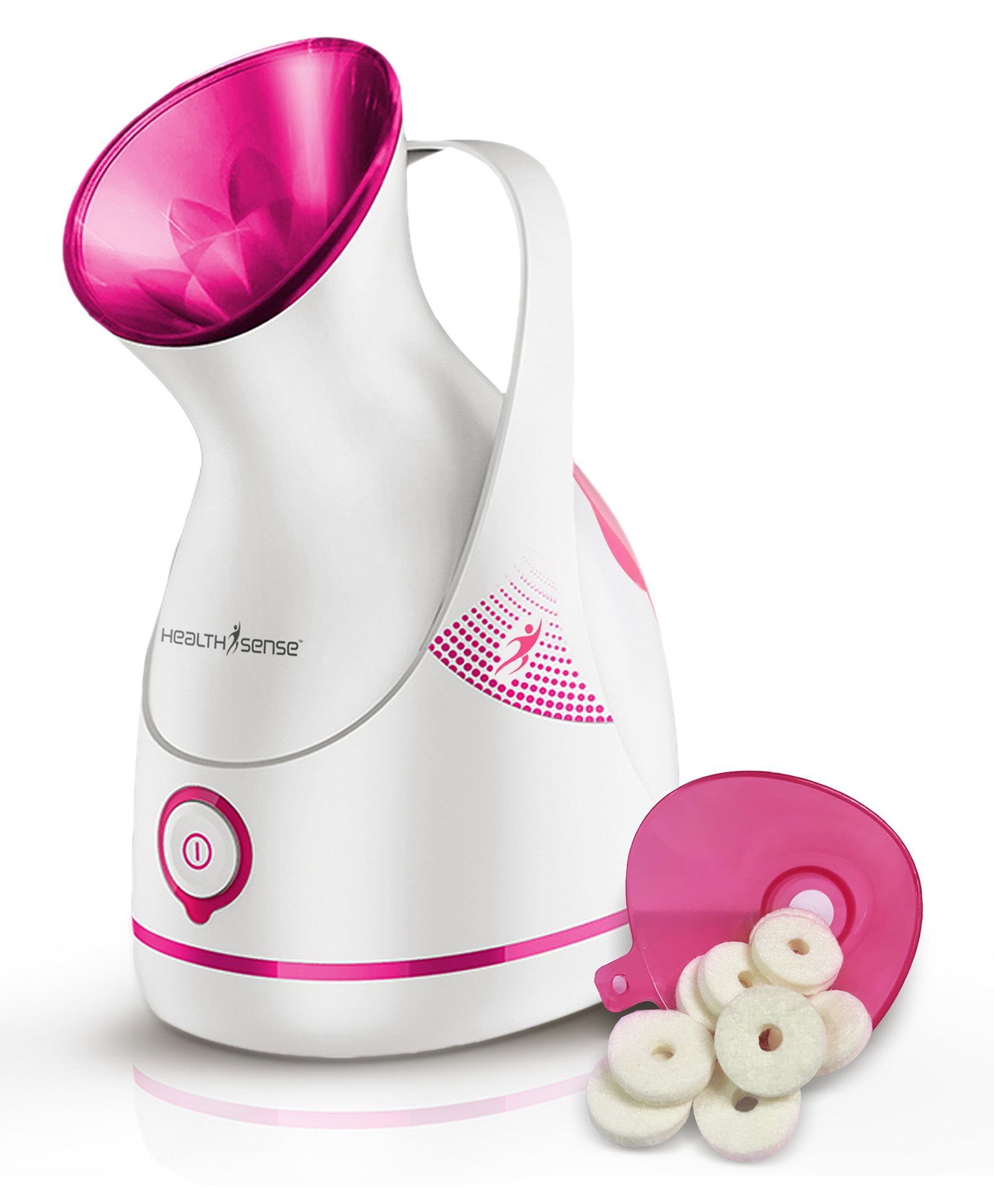 HealthSense FS550 Facial Steamer - White and Pink