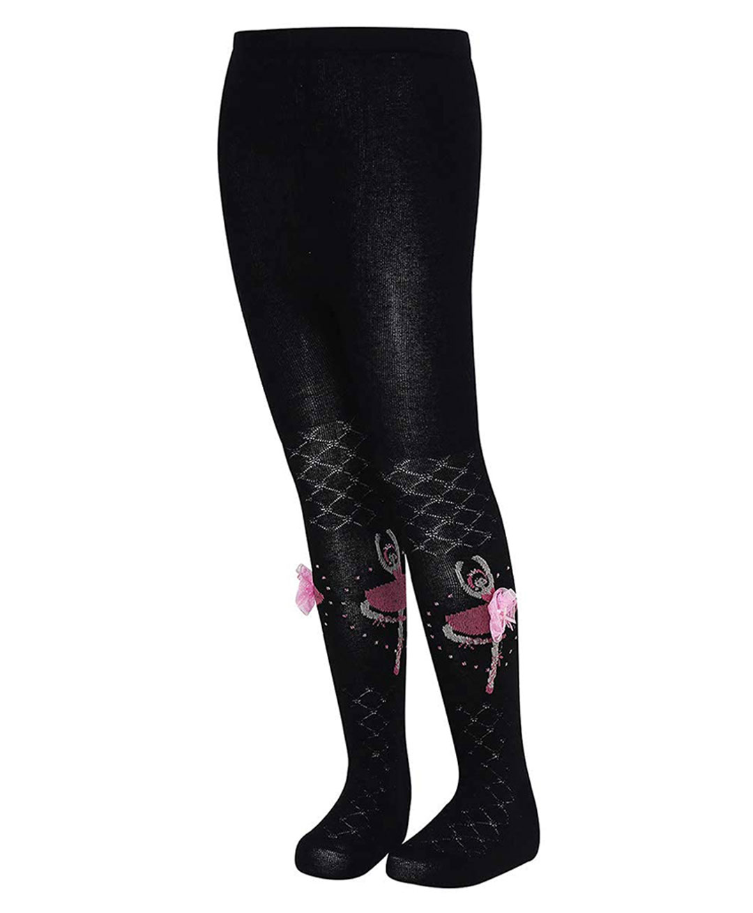 SYGA Girls Tights Ballet Dance Socks Cotton Pantyhose Leggings Solid Knitted Stockings Socks (Large)Black-picture-43