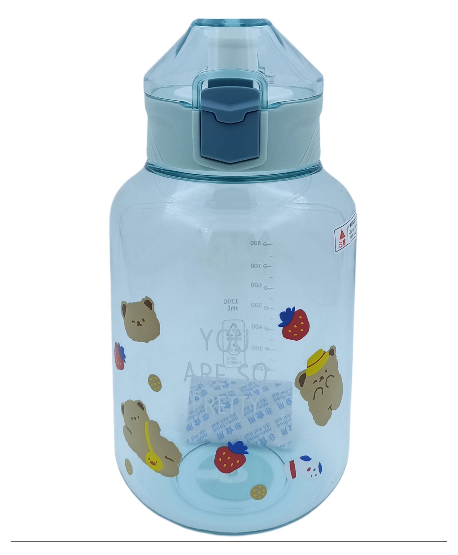 SANJARY Water Bottle with Sipper & Handle Blue - 1200 ml-picture-41