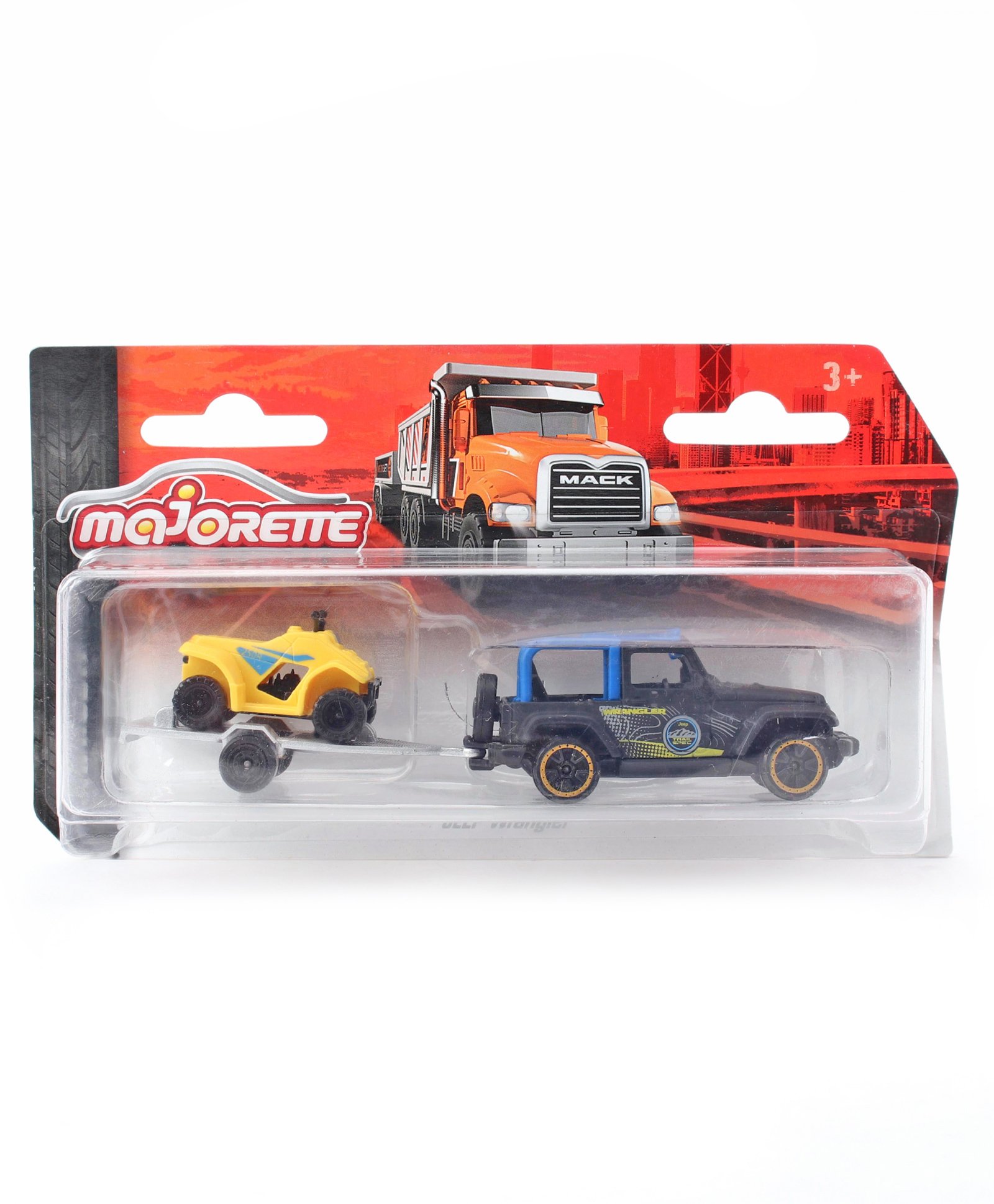 Majorette Die Cast Free Wheel Trailer Assortment Toy Car - Black & Yellow-image-22