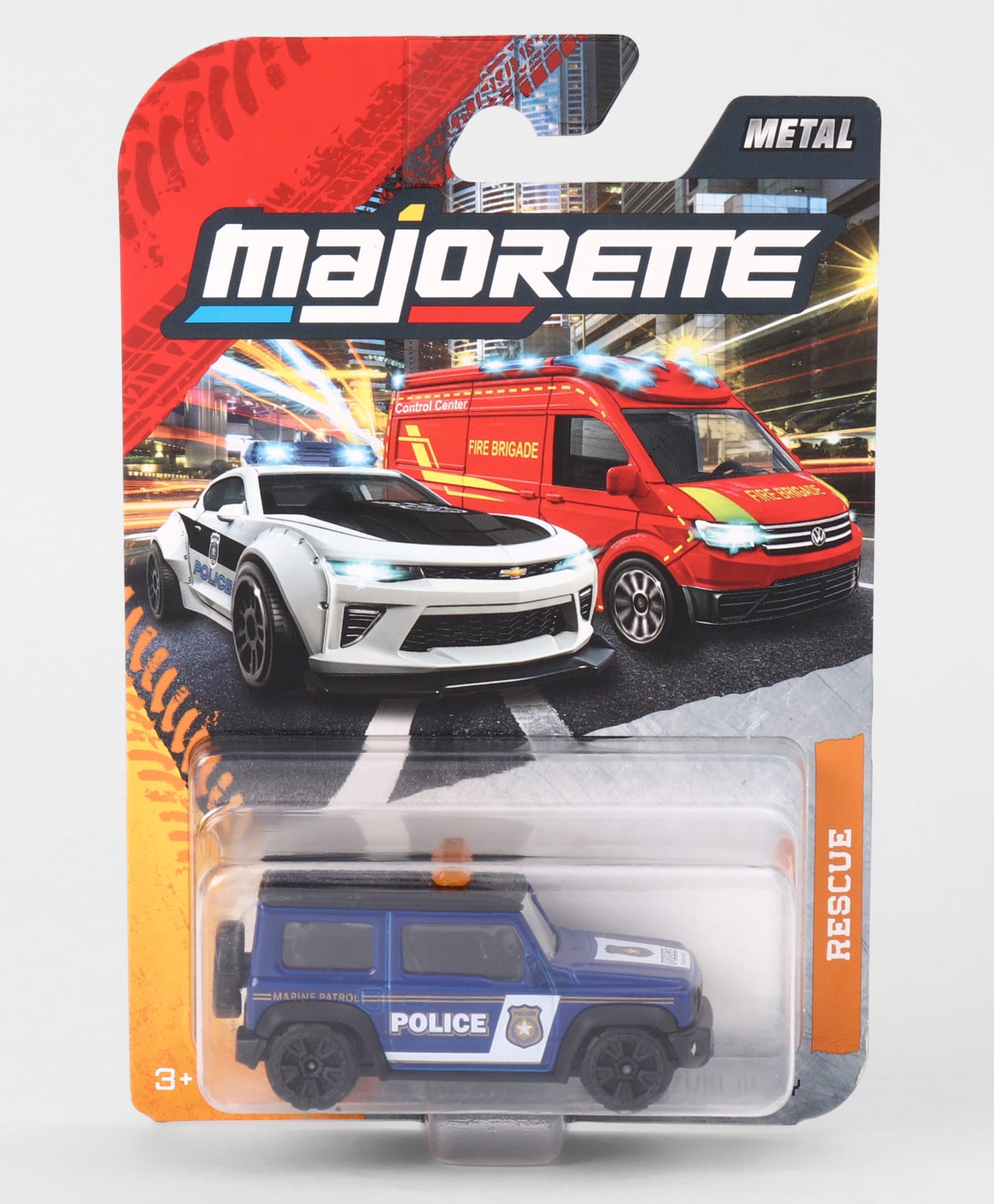Majorette S.O.S Suzuki Jimny Police Car Die Cast Free Wheel Model Toy Car - Blue & Black-image-29
