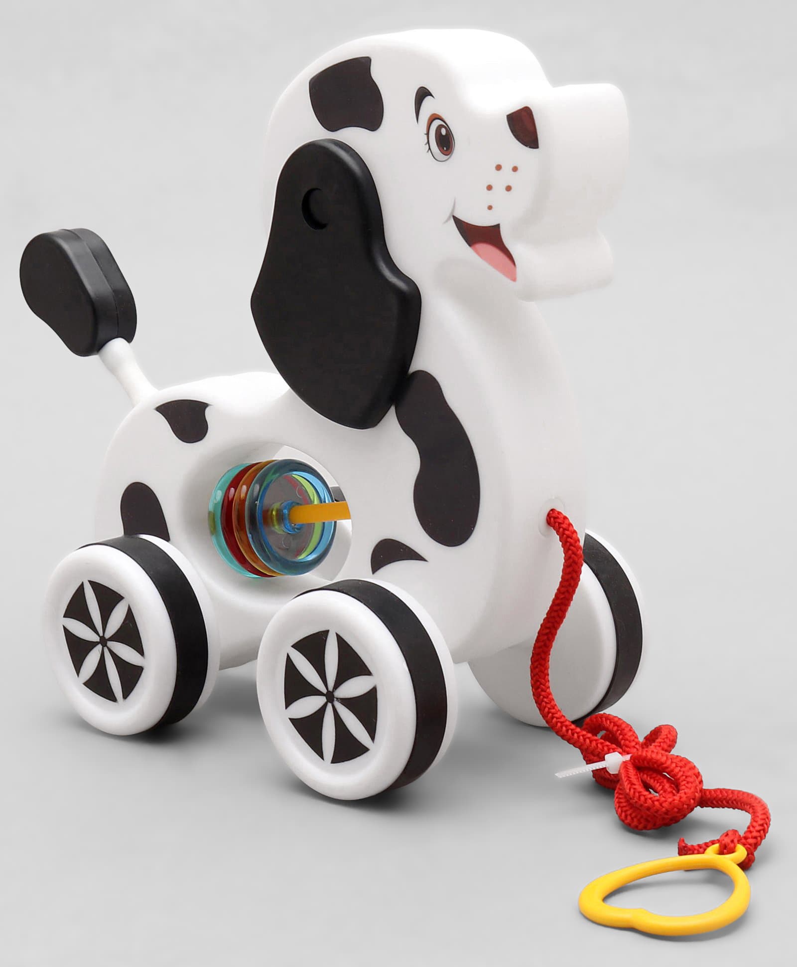 Virgo Toys Dog Shape Pull Along Buddy - Black & White-image-3