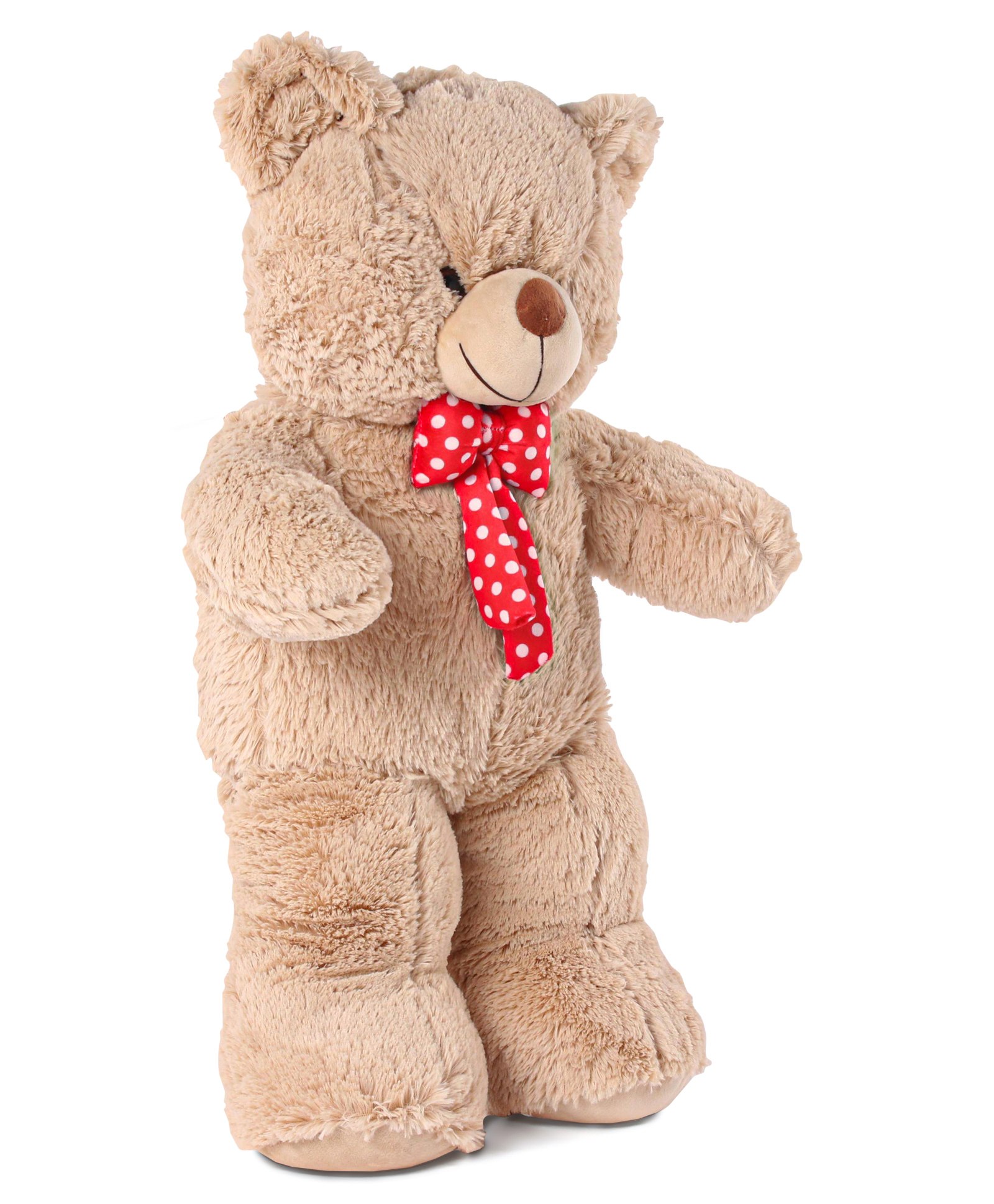 Edu Kids  Toys Stuff Teddy Bear Soft Toy With Bow Grey - Height 65 cm-image-28