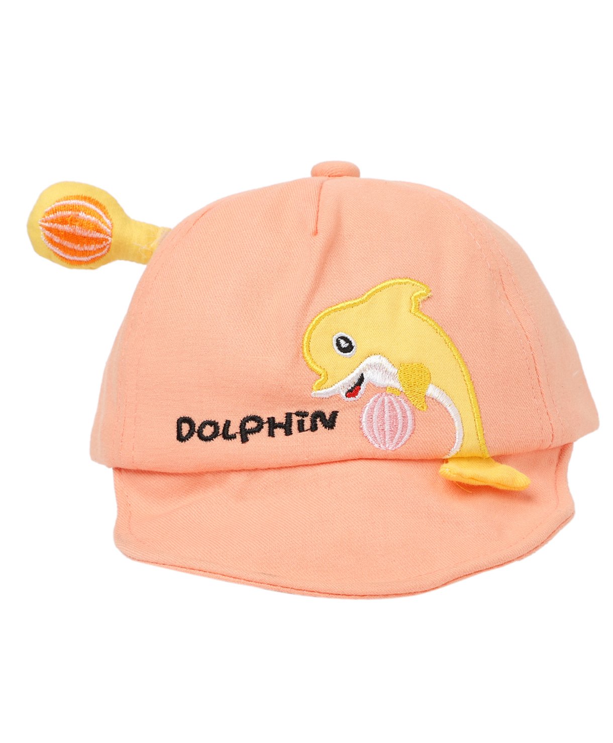 Kid-O-World Dolphin Patch Solid Cap -Peach-image-30