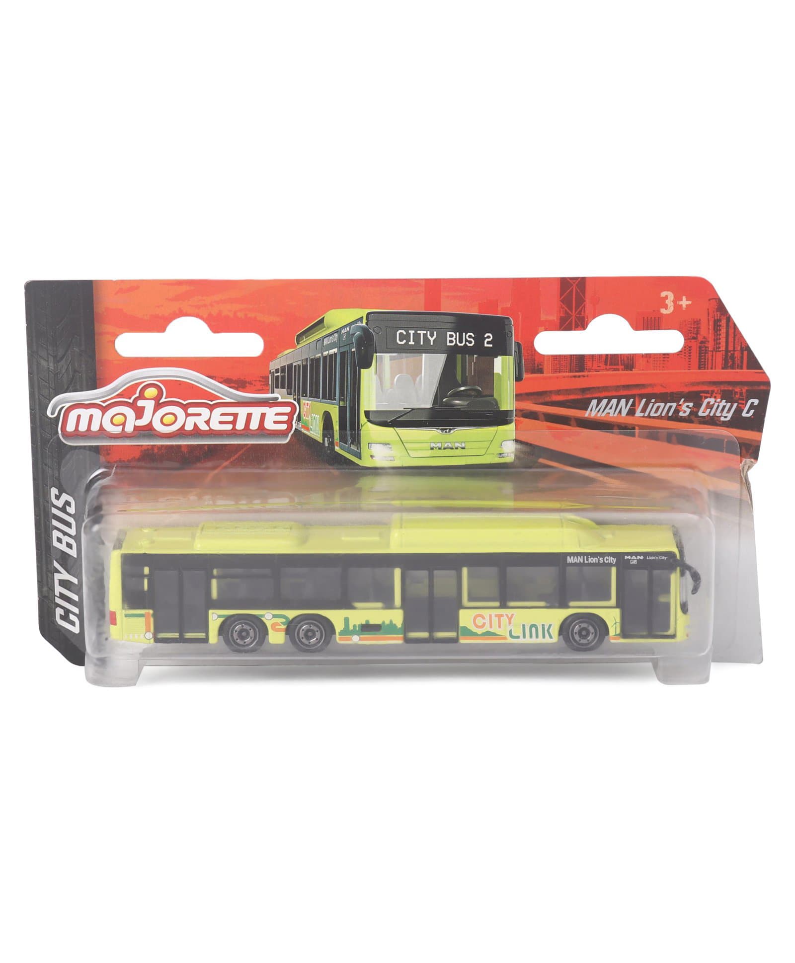 Majorette Man City Bus Die Cast Free Wheel Model Toy Vehicle -Green-image-29