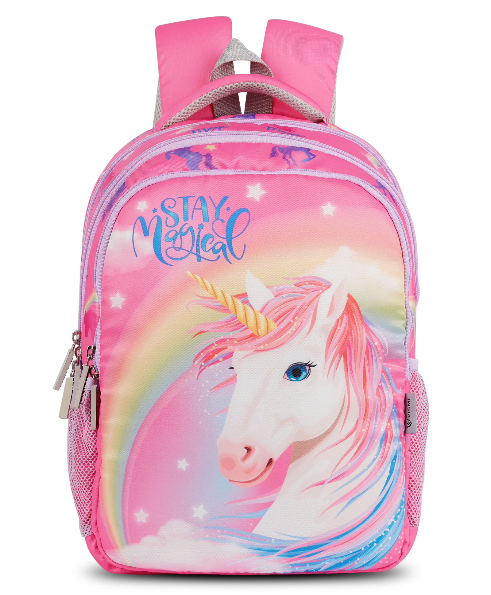 Vismiintrend Unicorn School Bag Backpack for Kids Boys and Girls Pink - Height 15.7 Inches-image-26