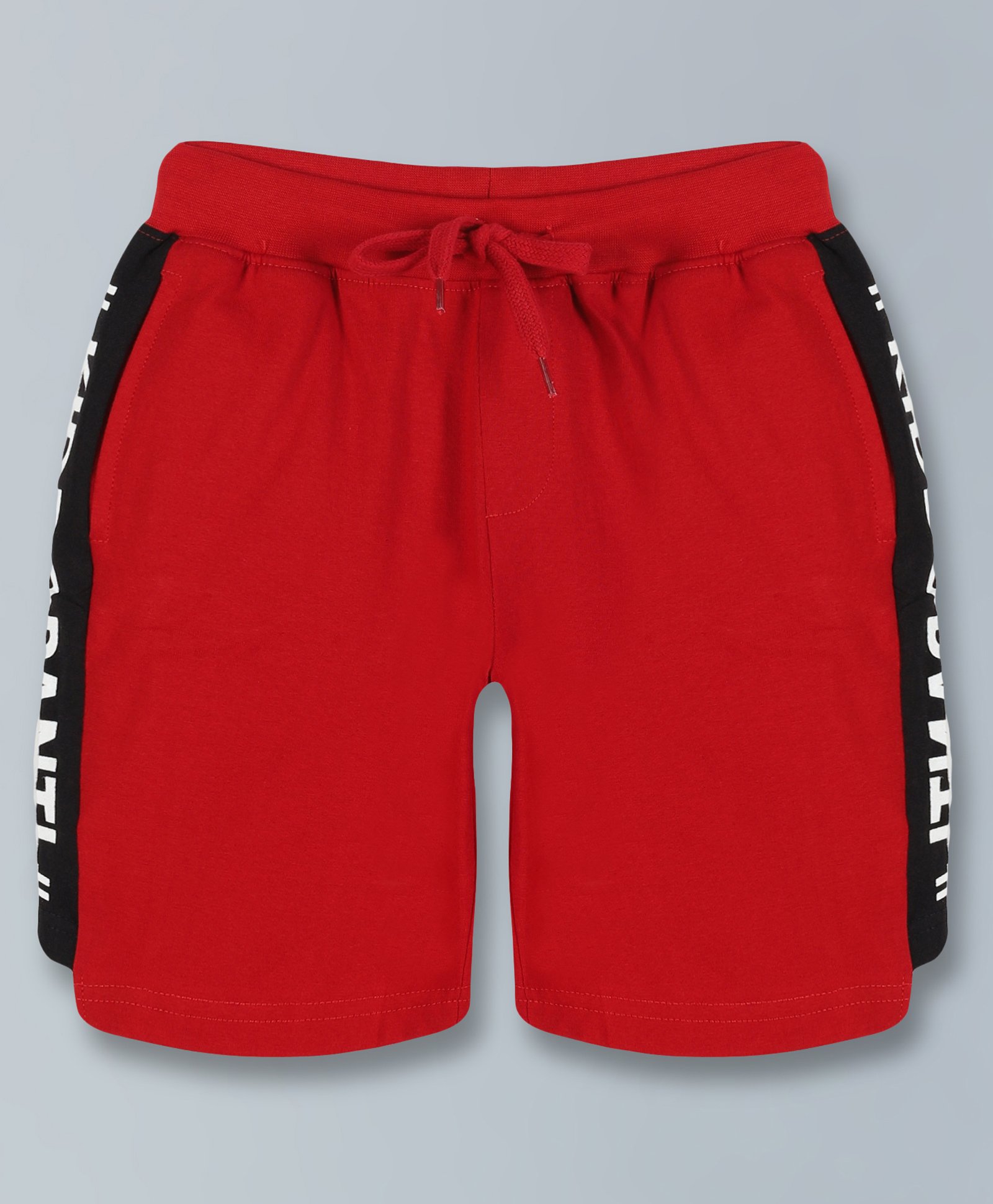 Kiddopanti Side Taped Cut And Sew Knee Length Shorts - Red-picture-28