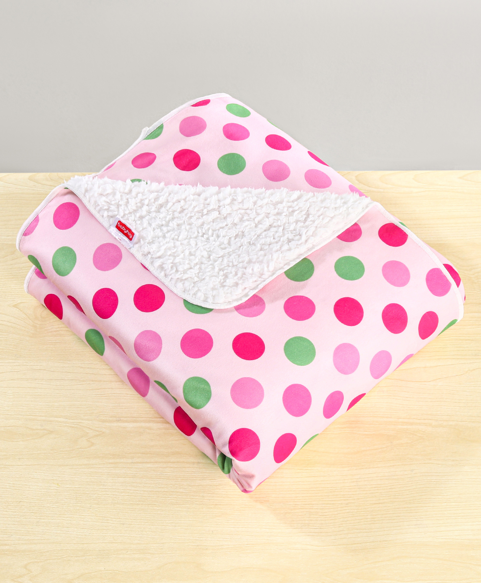 Babyhug Sherin & Poly Wool All Season Blanket Polka Print - Multicolour-picture-12