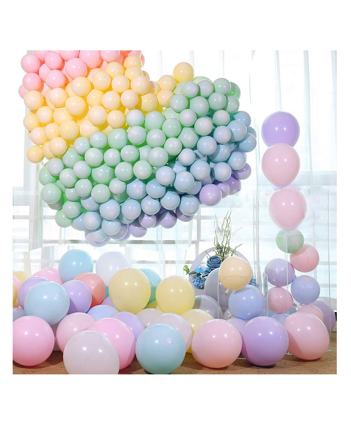 Chocozone Pastel Balloons for Birthday Decoration Items Multicolour - Pack of 50-image-41