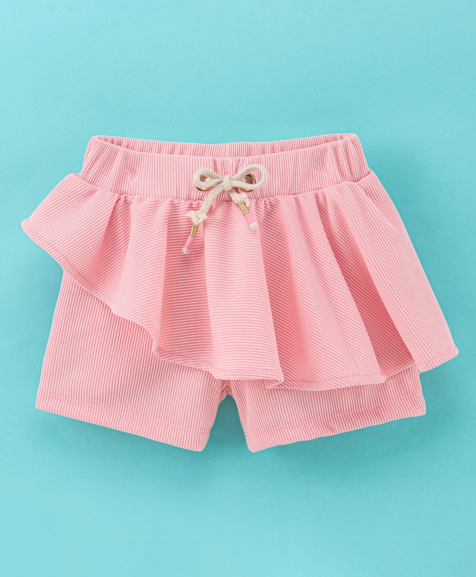 Little Kangaroos Short With Frills Solid- Pink-image-41