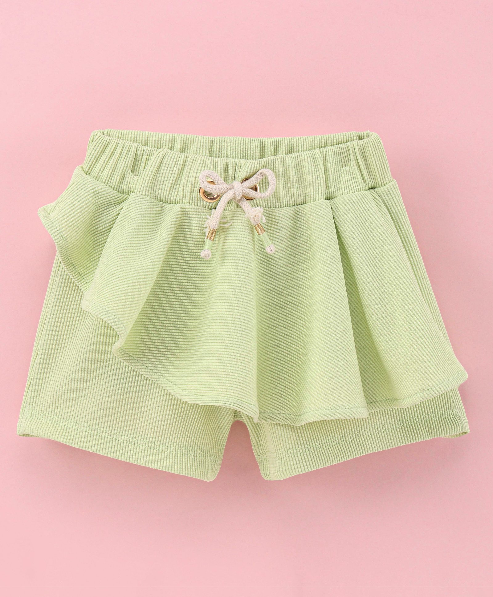 Little Kangaroos Short With Frills Solid- Green-picture-22