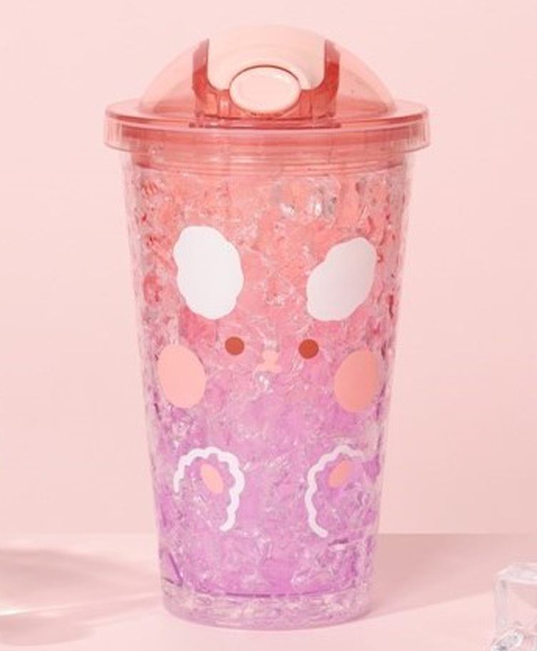 Yamama Double Wall Heavy Sipper Water Bottle Bpa Free Drinking Bottle Pink - 450 ml-image-15
