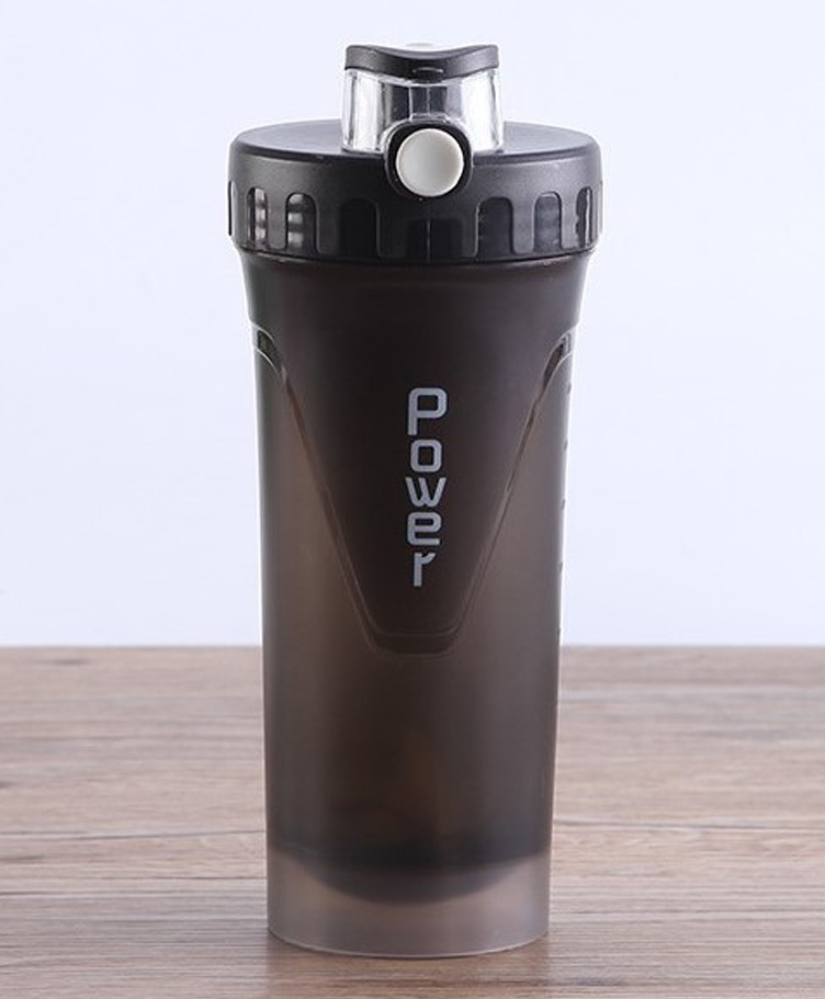 YAMAMA Sports Shaker Sipper Bottle with Blender Ball Black - 700 ml-image-4