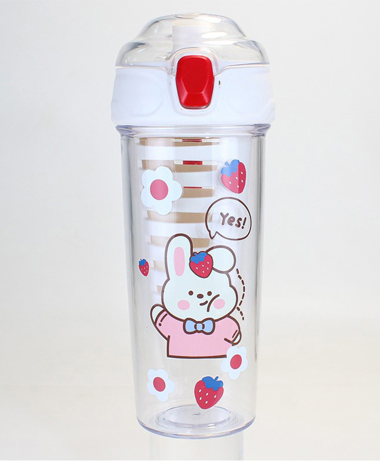 YAMAMA Cute Unique Design Double Wall Heavy Sipper Water Bottle BPA Free White  520 ml-picture-28