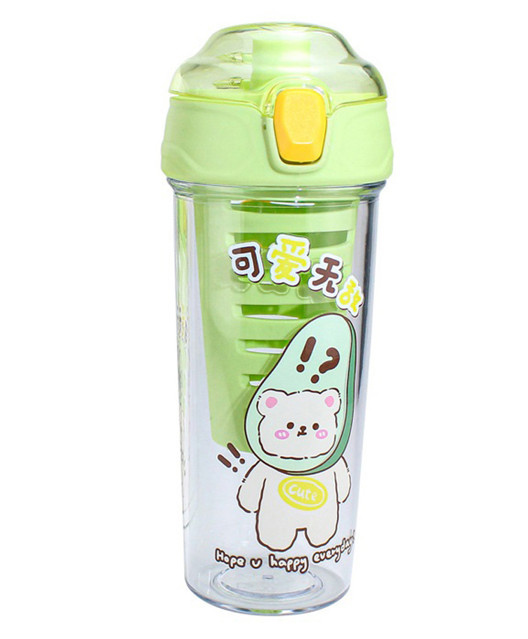 YAMAMA Cute Unique Design Double Wall Heavy Sipper Water Bottle BPA Free Green  520 ml-picture-29