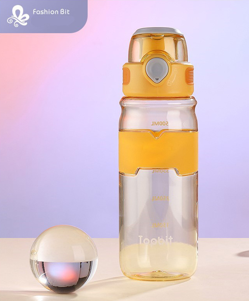 YAMAMA Tritan BPA Free Drinking Water Bottle For Kids Yellow- 600 ml-image-20