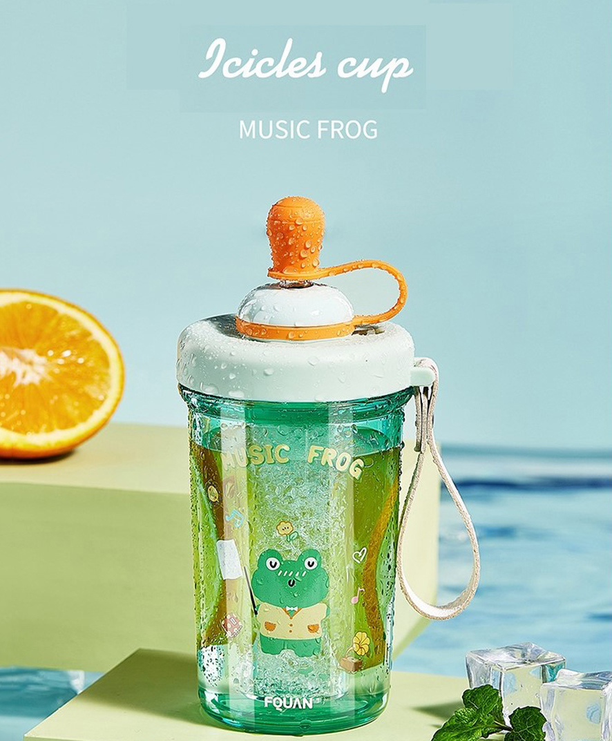 YAMAMA Tumbler Bottle With Cooling Ice Stick Green - 500 ml-image-43