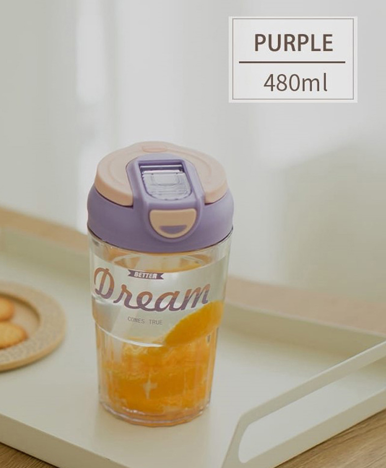 Yamama All Beverages Stylish Tumbler Bpa Free Drinking Bottle Purple - 480 ml-image-47