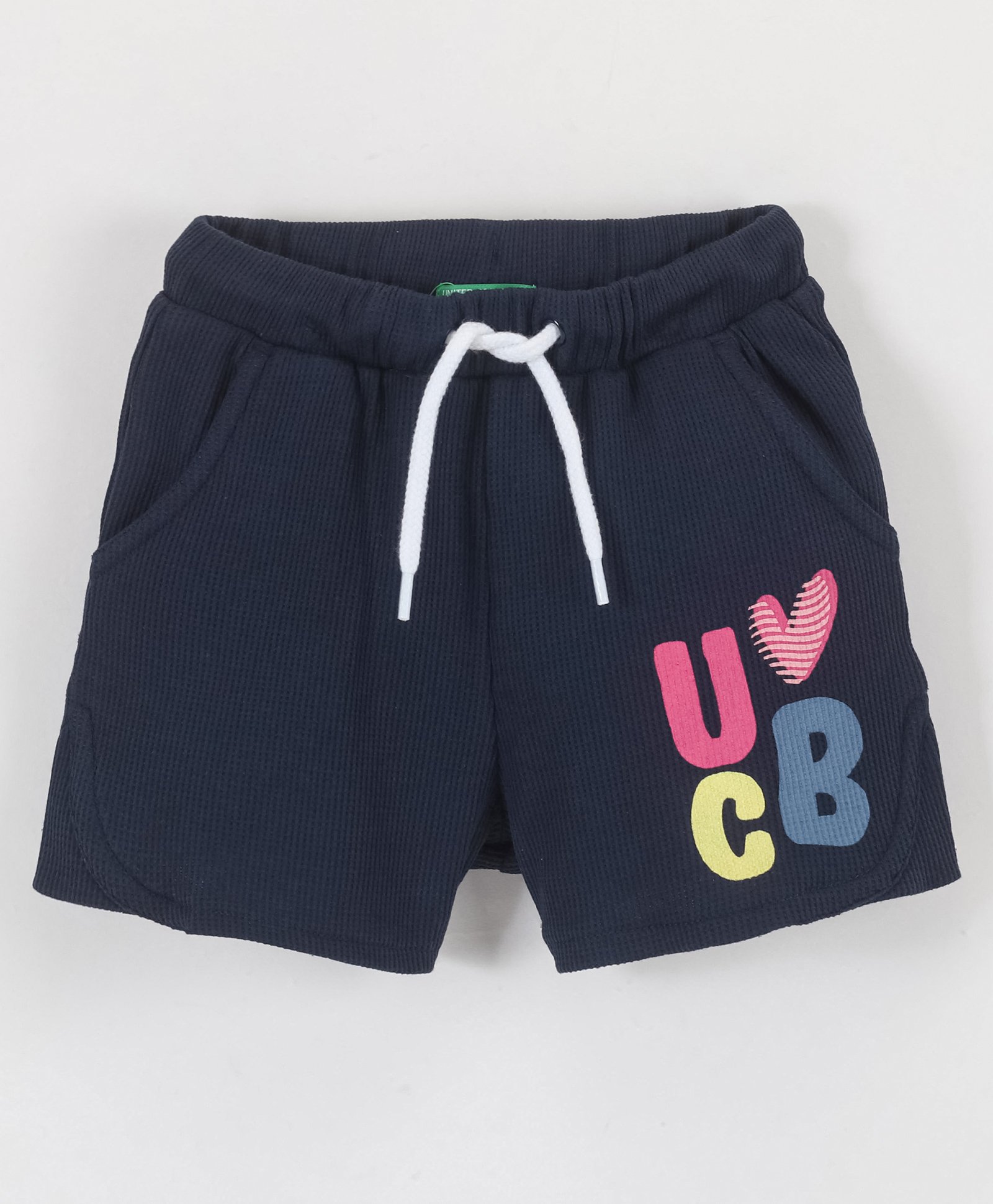 UCB Mid Thigh Shorts Logo Print - Navy Blue-image-14