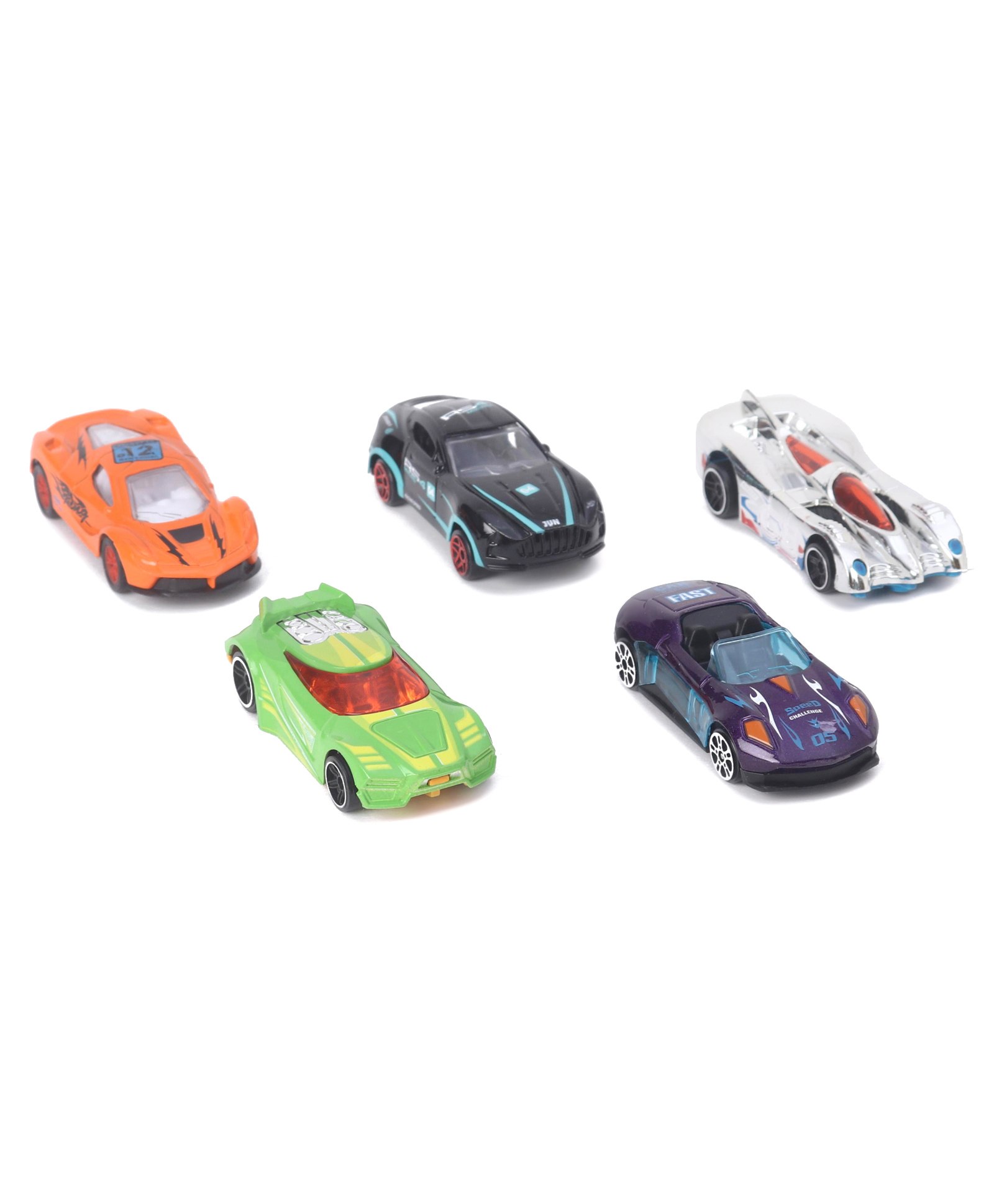 SEEDO Die Cast Free Wheel Metal Racers Pack of 5 - ( Design And Color May Vary)-picture-0