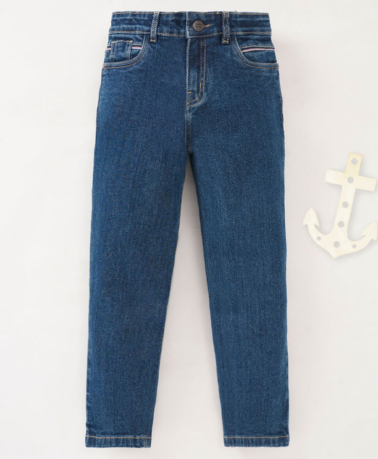 Ed-a-Mamma Sustainable Cotton Full length Solid Color Denim Jeans - Dark Blue-picture-22