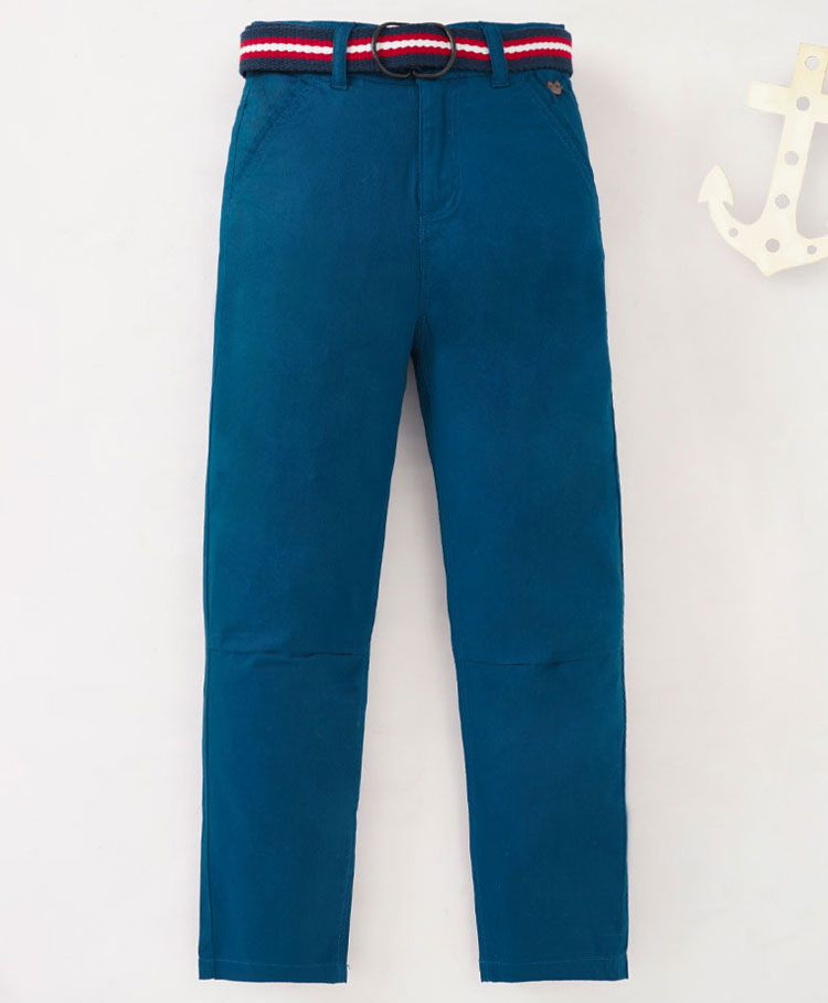 Ed-a-Mamma Sustainable Cotton Full Length Solid Color Trouser - Navy Blue-picture-33