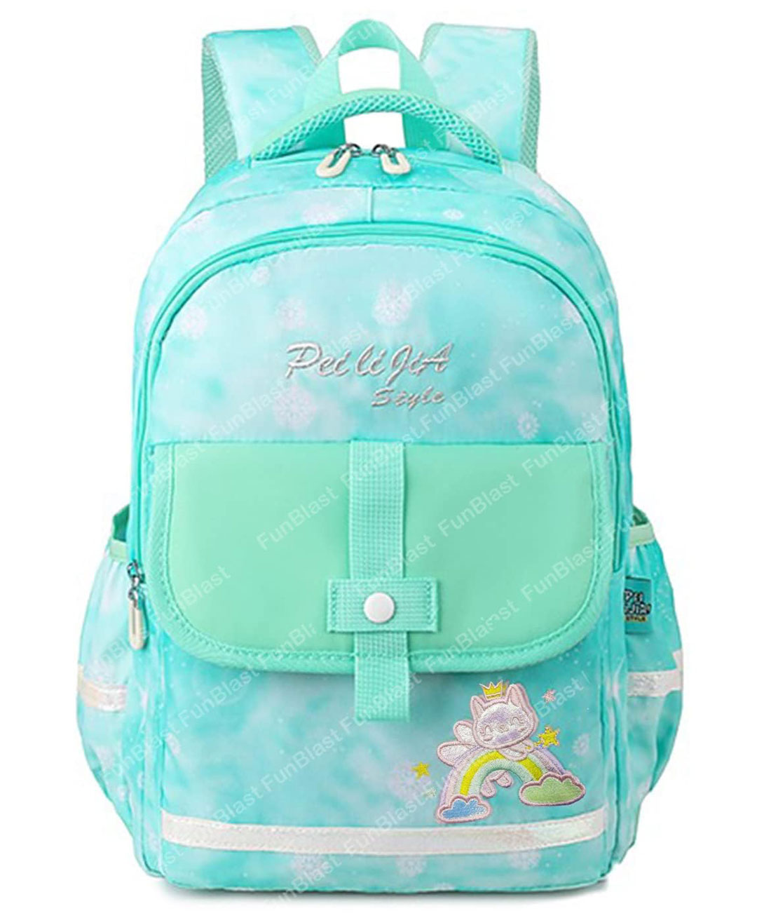 FunBlast Unicorn themed Backpack for School and College Students Sea Green - Height 42 cm-image-47