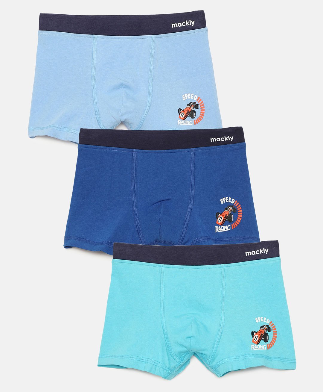 Mackly Pack Of 3 Solid Briefs - Bright Blue Light Blue Royal Blue-image-20