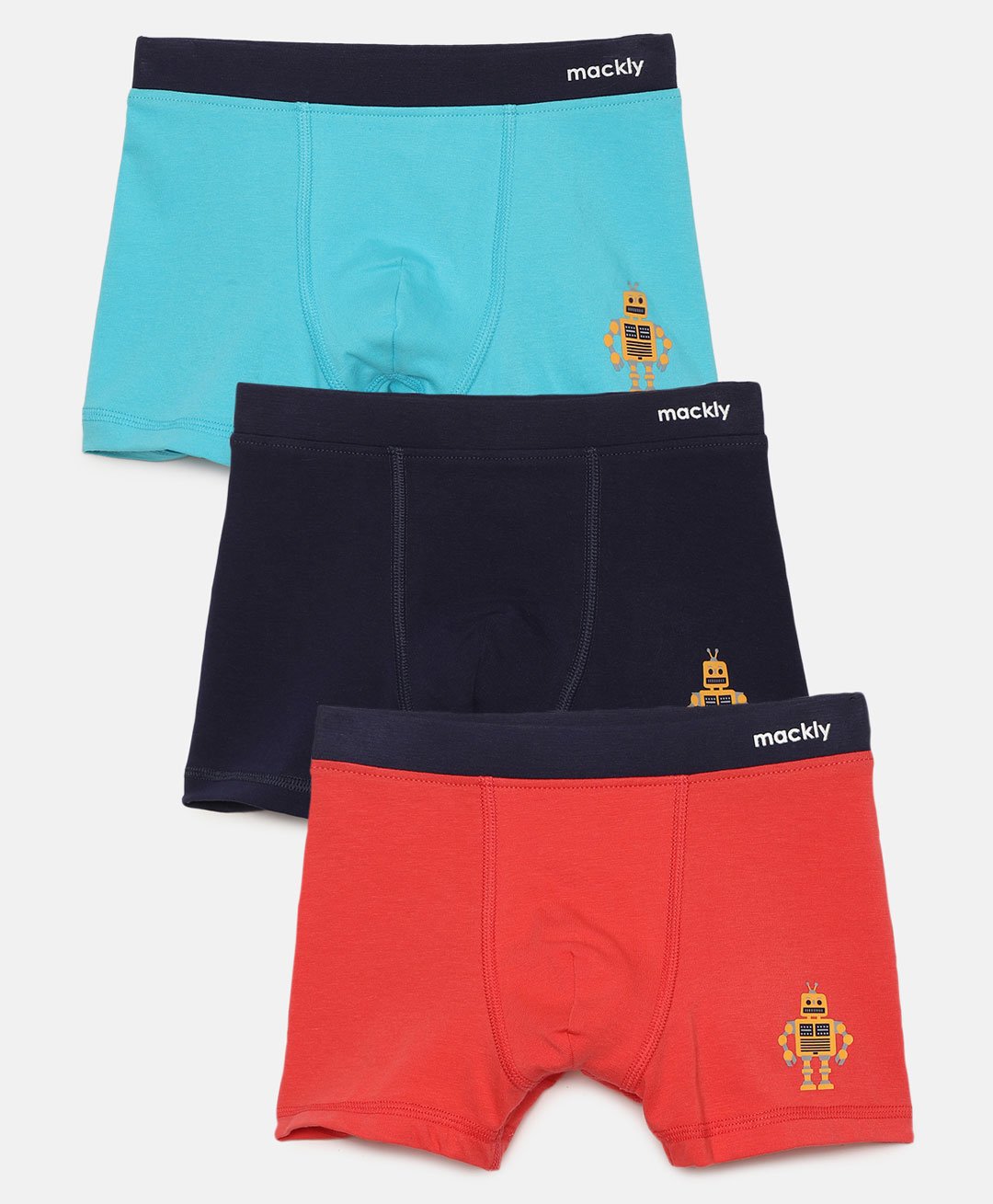 Mackly Pack Of 3 Solid Briefs - Red Blue Black-picture-35
