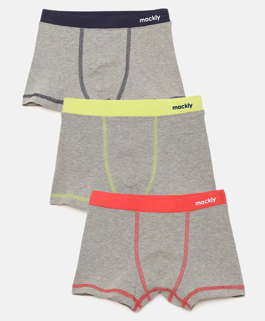 Mackly Pack Of 3 Solid Briefs - Grey-picture-14