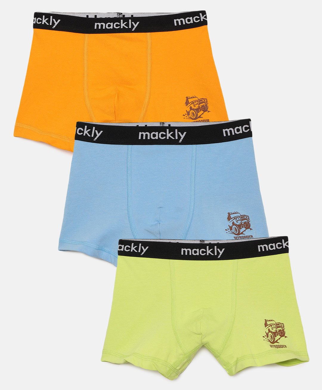 Mackly Pack Of 3 Car Printed Briefs - Orange Blue Green-picture-10