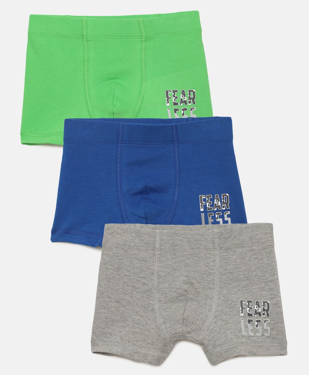 Mackly Pack Of 3 Fearless Printed Briefs - Green/ Royal Blue/ Grey-picture-15