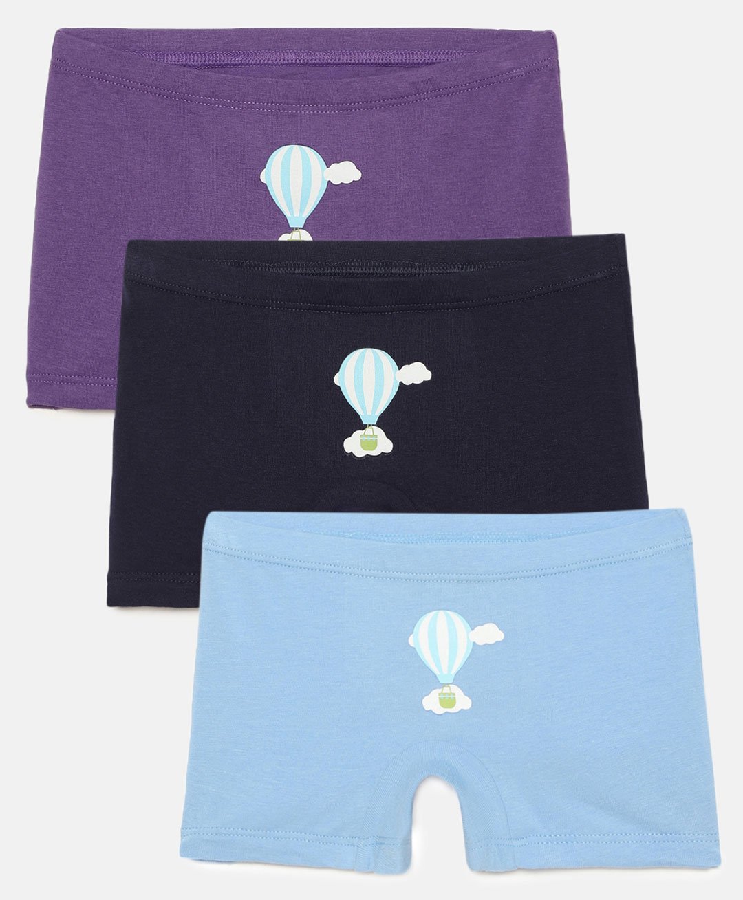 Mackly Pack Of 3 Hot Air Balloon Printed Boxer Briefs - Purple Black Blue-picture-4