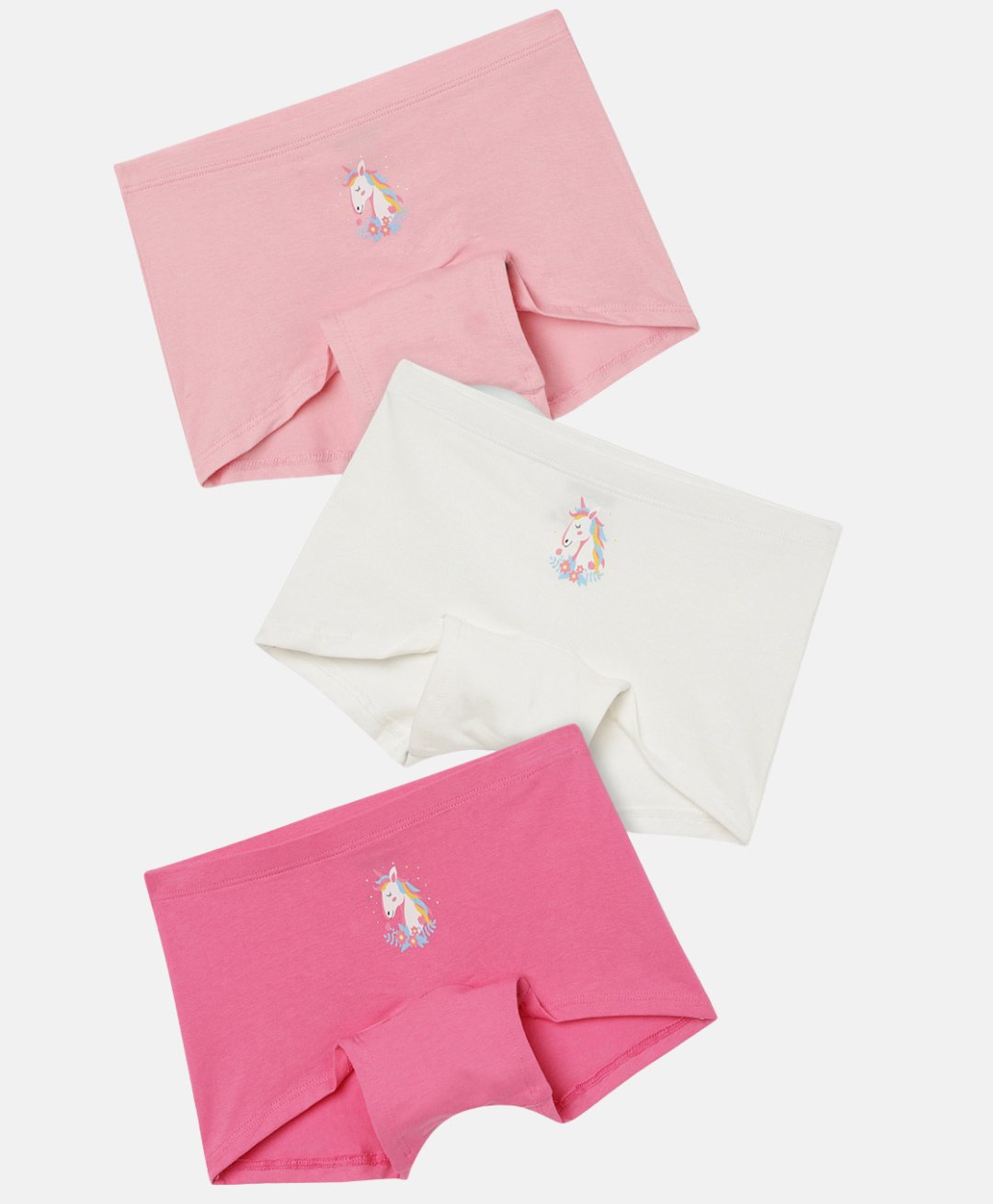 Mackly Pack Of 3 Unicorn Printed Boxer Briefs - White Dark Pink-picture-26