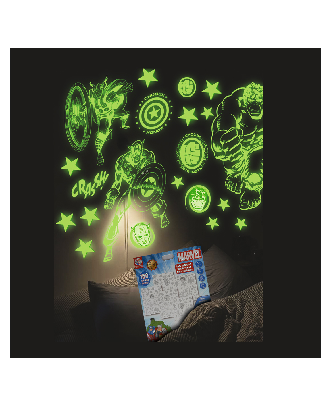 Ratnas Marvel Glow Sticker - White-picture-8