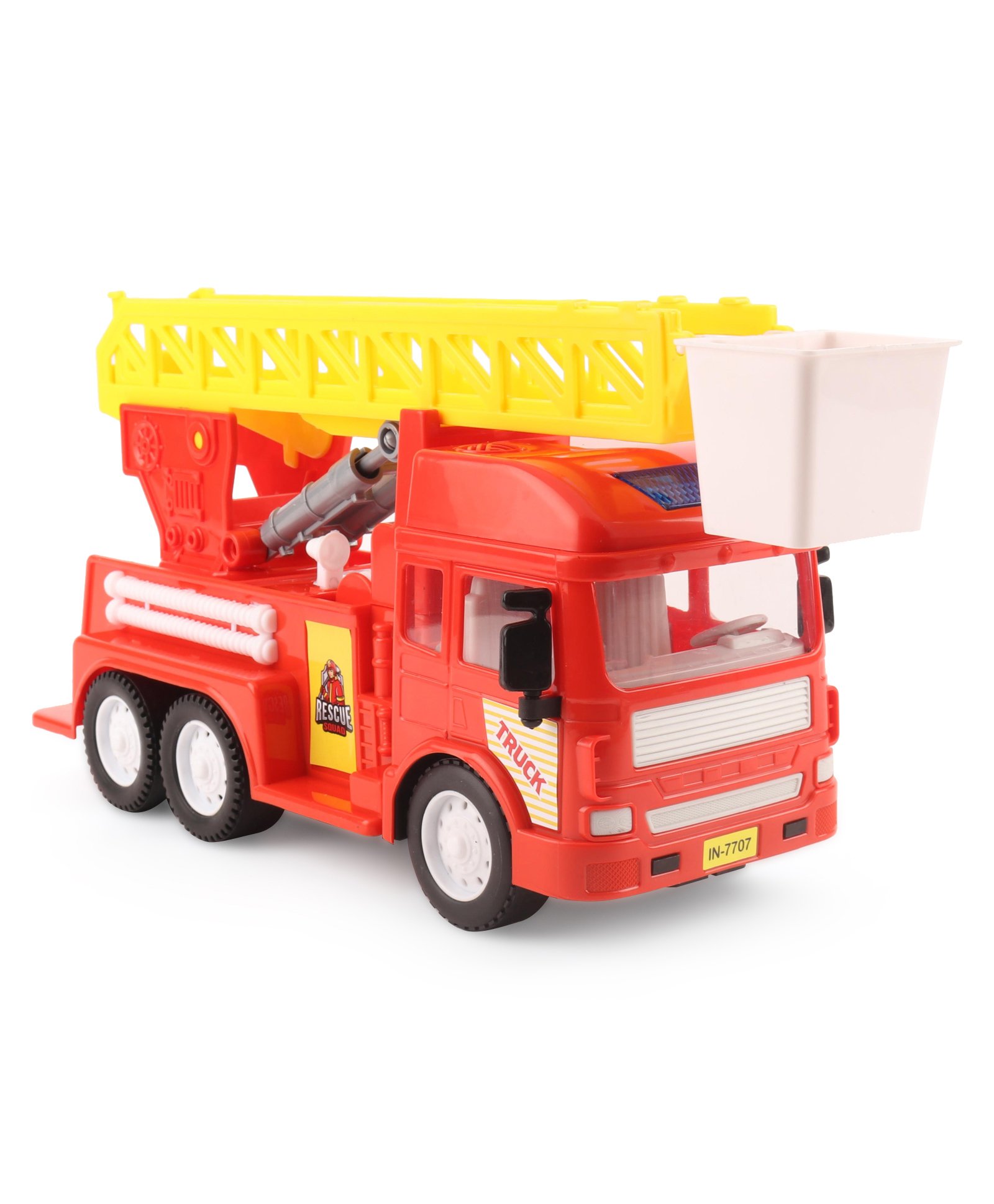 Ratnas Friction Powered Fire Ladder Truck - Red-image-9