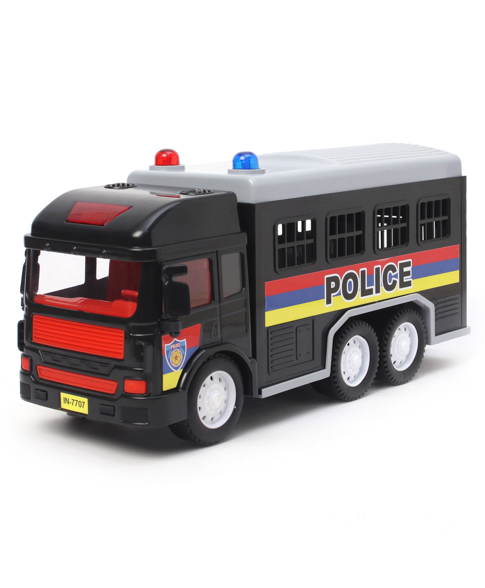 Ratnas Friction Powered Police Van Toy - Black-picture-13