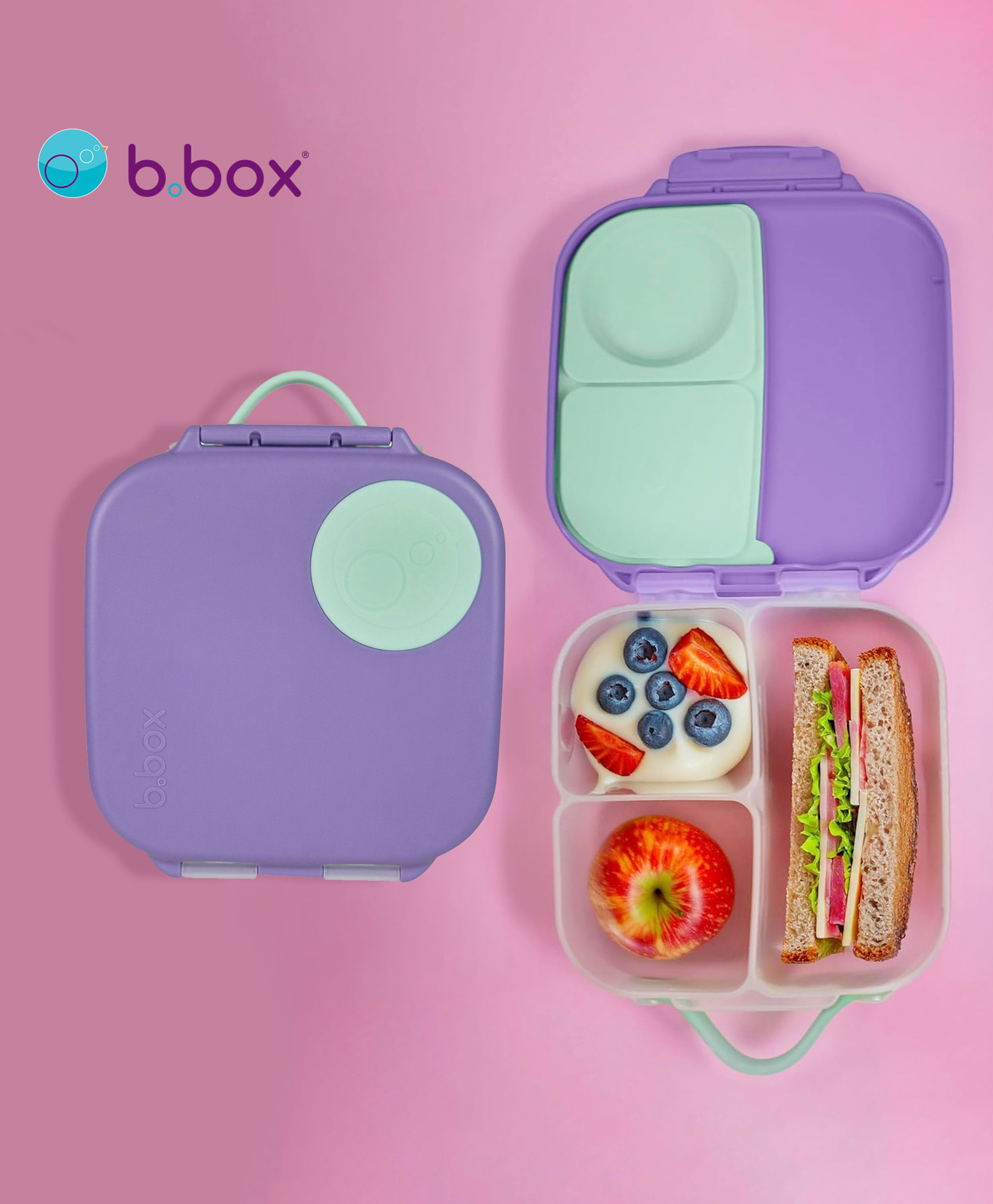 b.box Mini Lunch Box for Kids - Lilac Pop Purple-picture-7