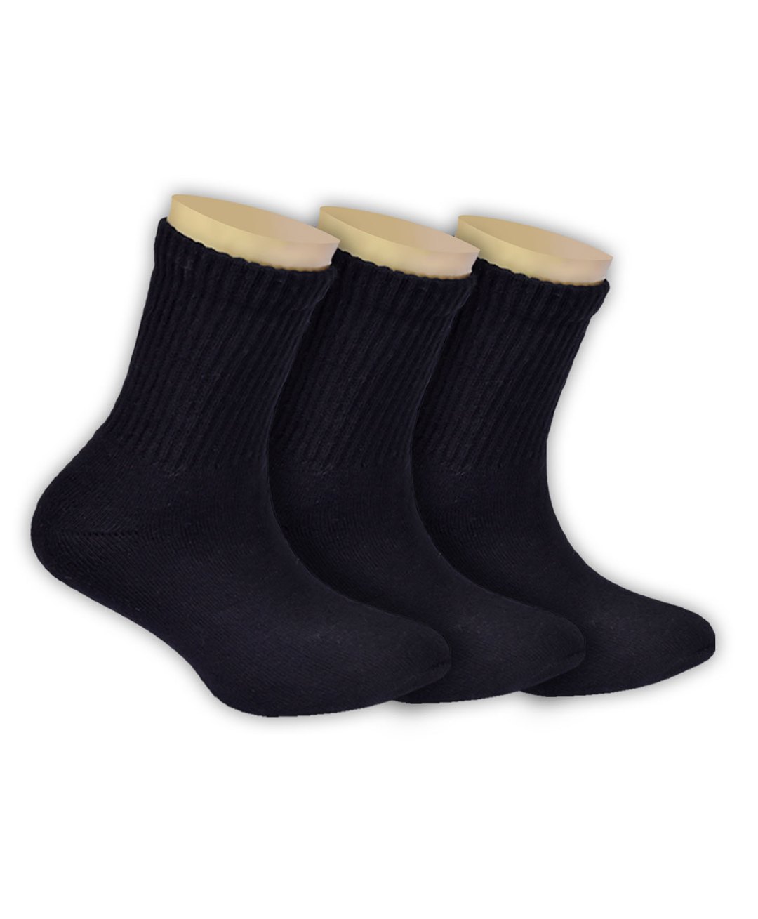 Footprints Pack Of 3 Anti-Odour & Organic Cotton Bamboo School Sports Socks - Black-picture-27