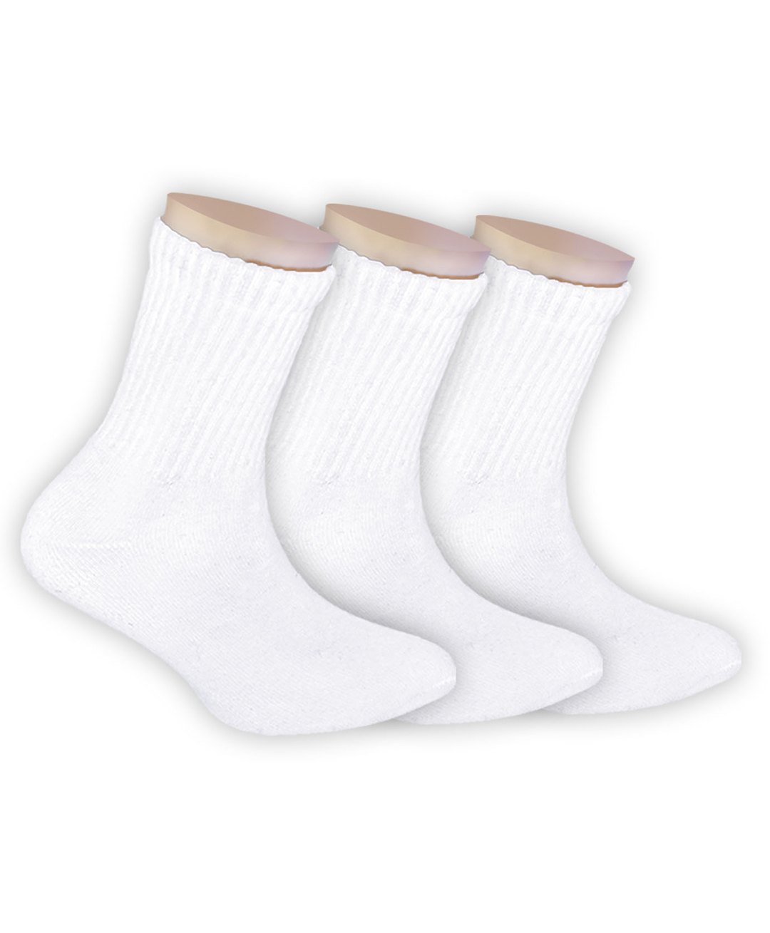 Footprints Pack Of 3 Anti-Odour & Organic Cotton Bamboo School Sports Socks - White-picture-19