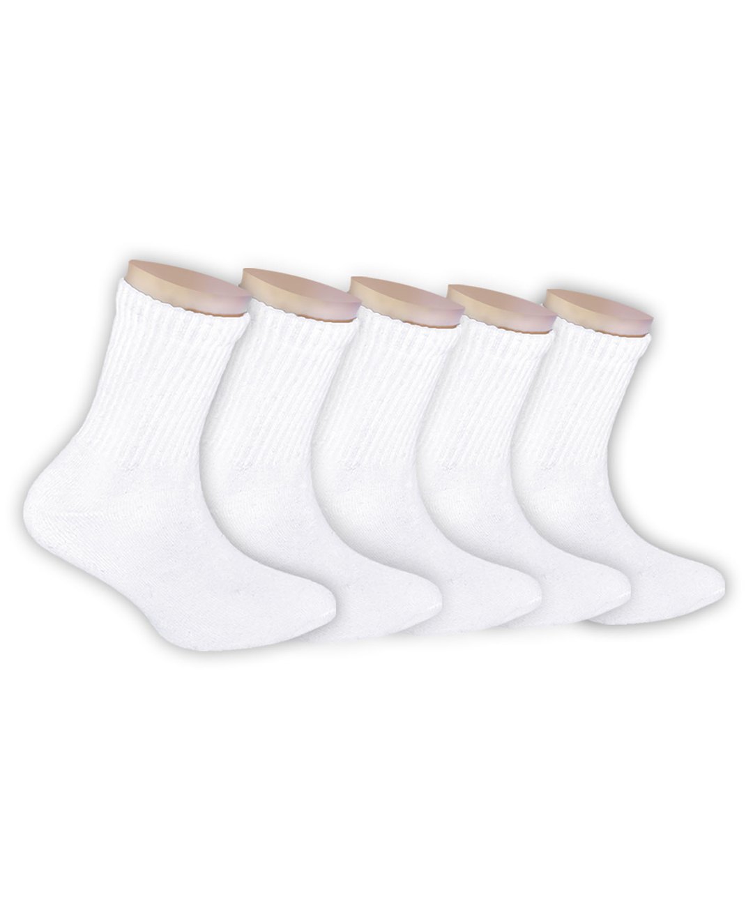 Footprints Pack Of 5 Anti-Odour & Organic Cotton Bamboo School Sports Socks - White-picture-42