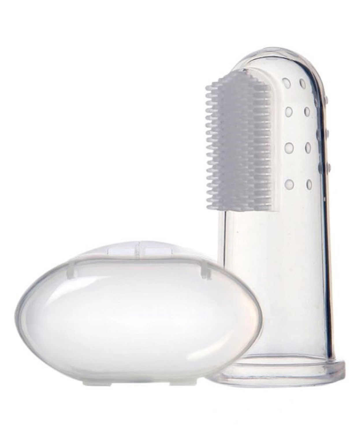 Ortis Silicone Finger Tooth Brush with Carry Case (Color May Vary)-image-9