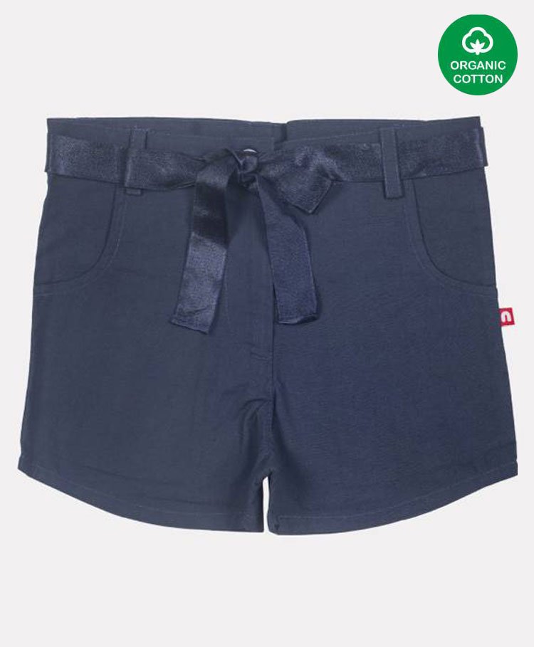Nino Bambino 100% Cotton Solid Shorts - Navy Blue-image-48