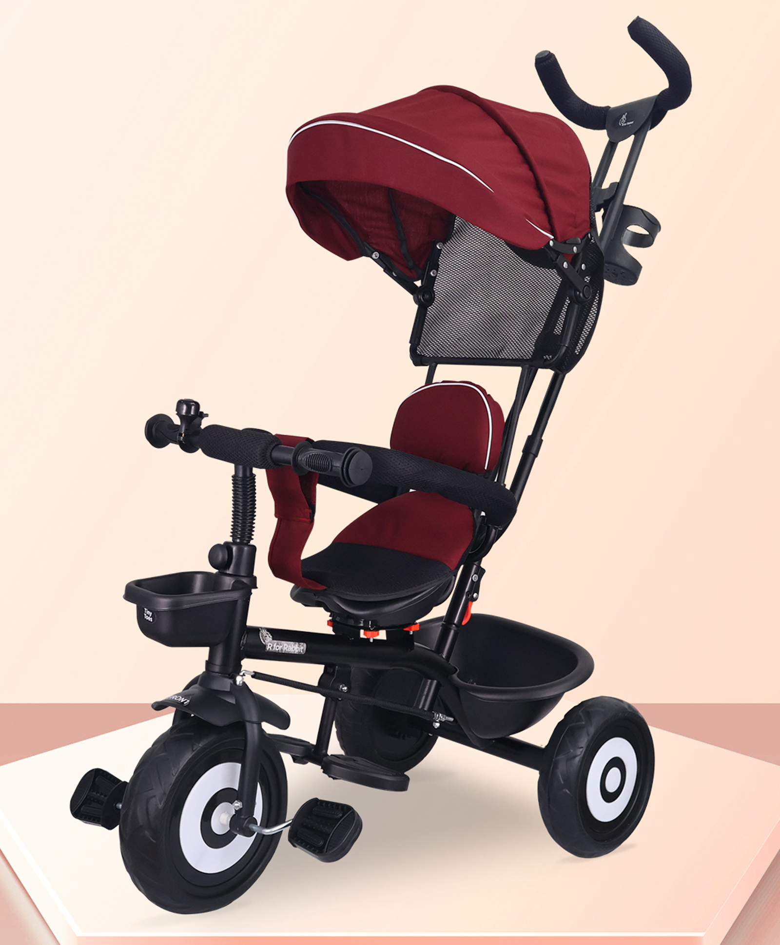 R for Rabbit Tiny Toes T40 Ace Tricycle - Maroon Black-image-49