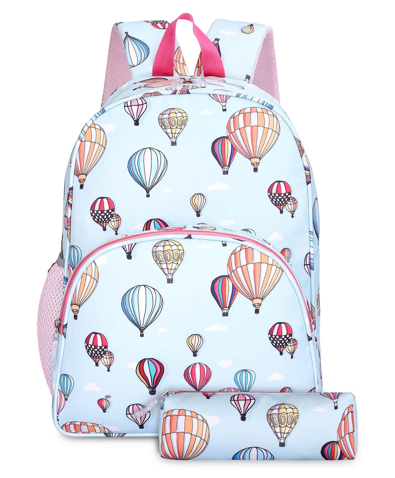 The Clownfish Cosmic Critters Series Printed Polyester 15 Litres School Bag with Free Pencil Stationery Pouch Sky Blue - Height 15.3 Inch-picture-12
