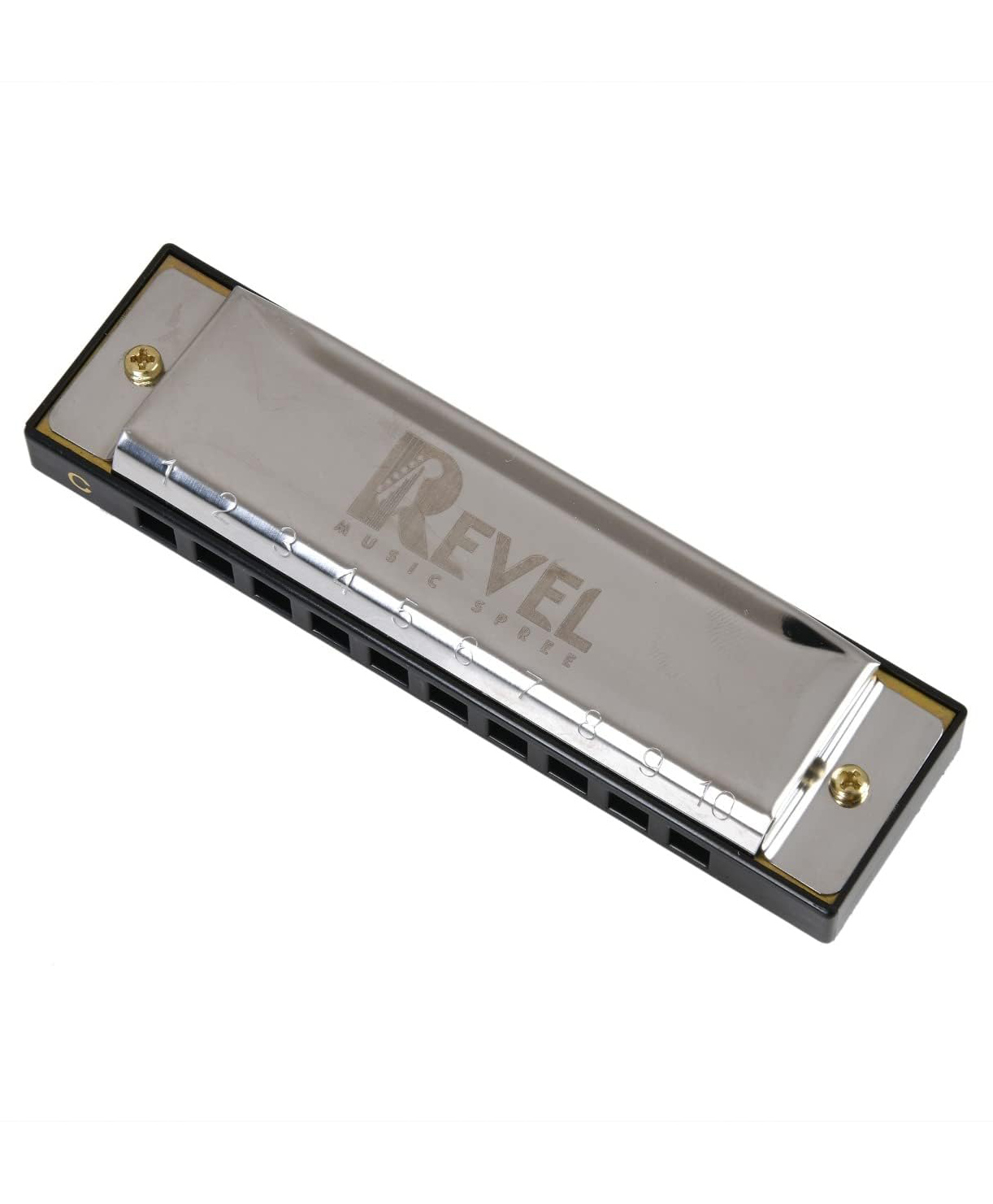 REVEL RVL-HA01C Mouth Organ Harmonica (SILVER)