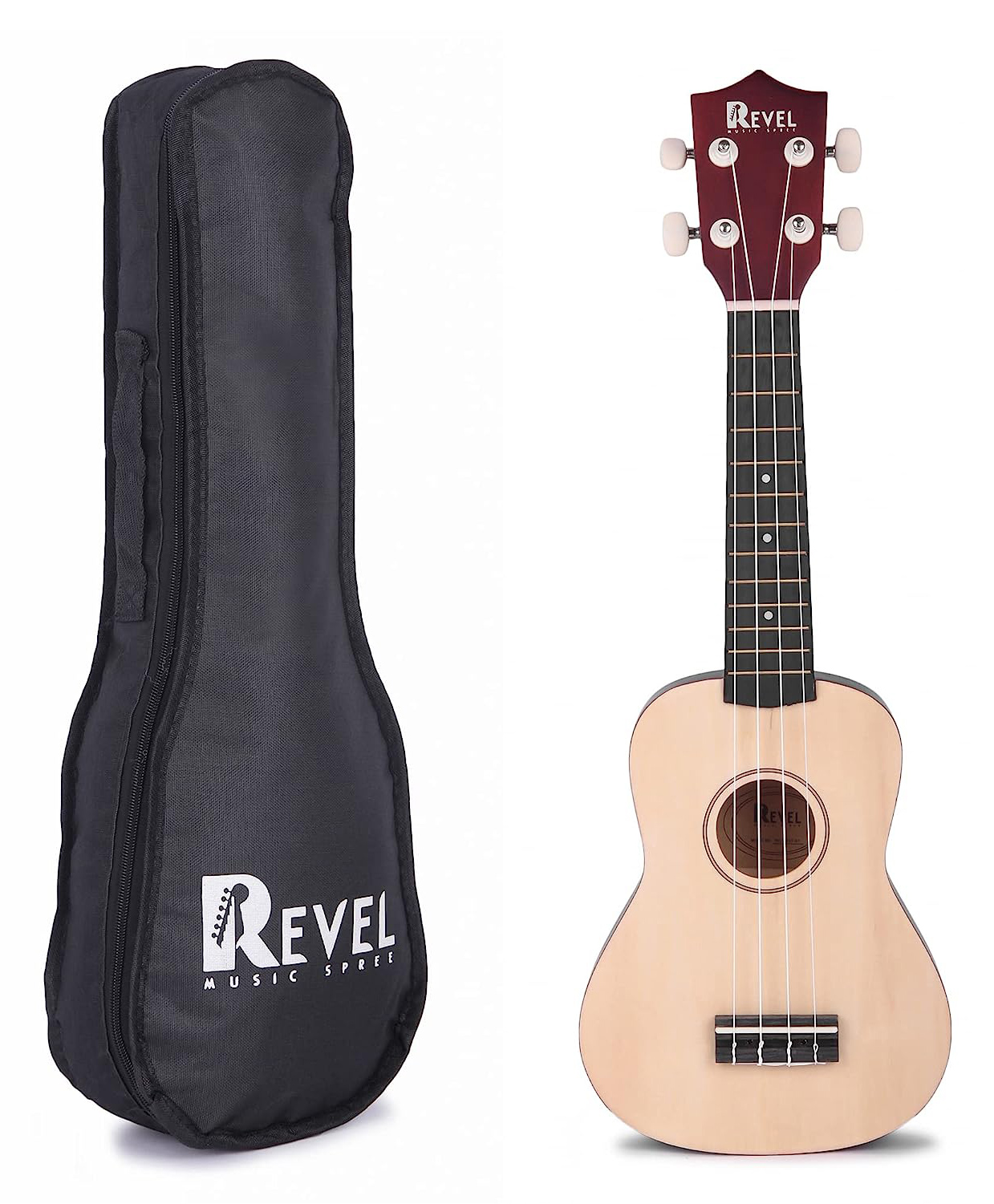 REVEL RVL UK21-NT Soprano Ukulele with Bag - Brown